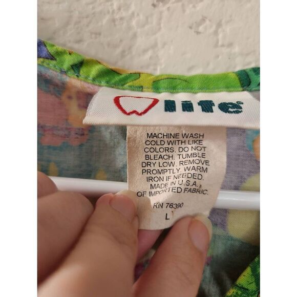 Life Scrub top L jungle animals giraffe - Picture 9 of 9